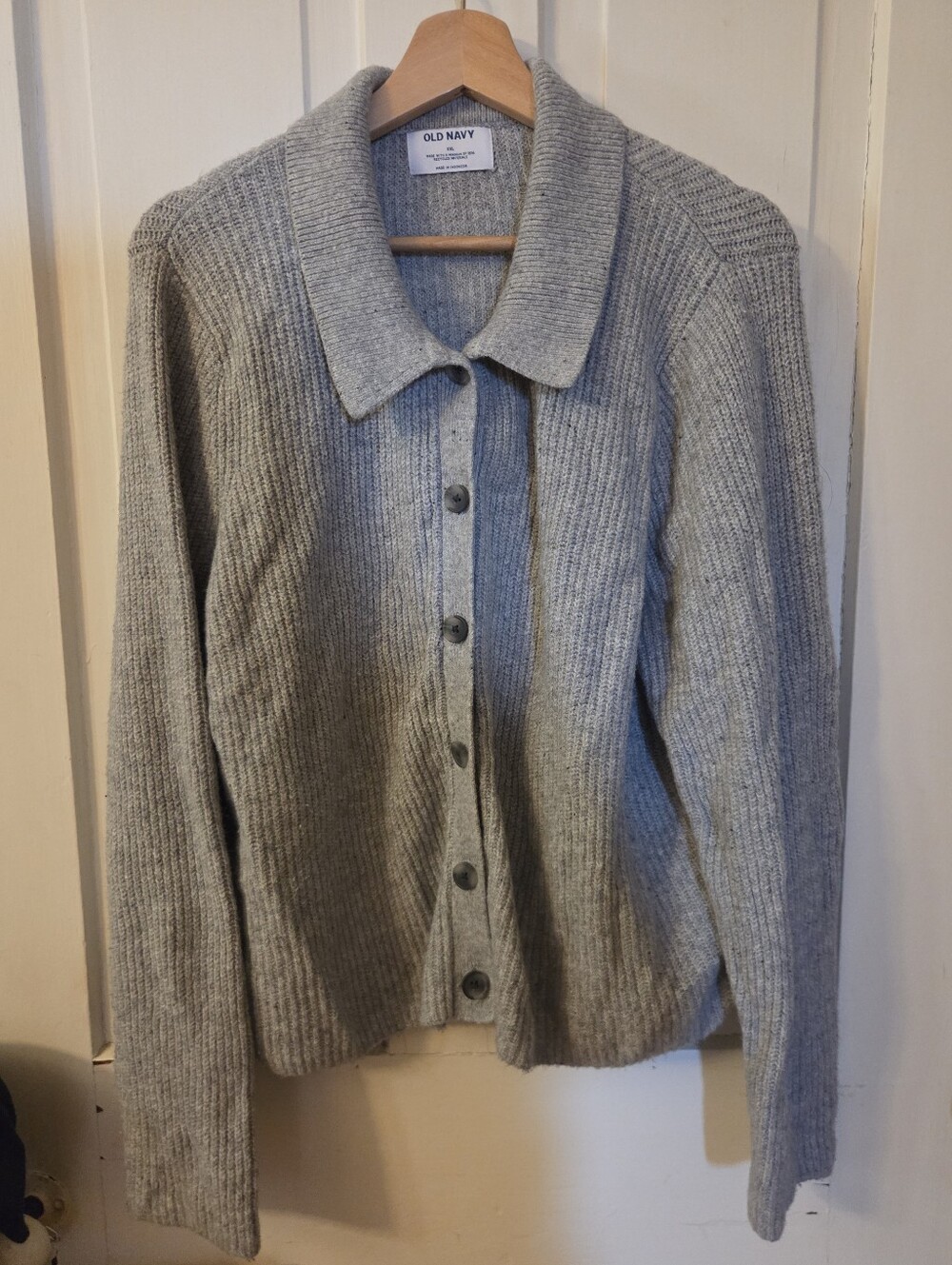 Grey Collared Cardigan